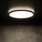 Miledo 18,5W, 1800 lm, 4000K, IP54, Ø290 mm, kerek, fekete, műanyag házas természetes fehér LED mennyezeti lámpatest, AZPO LED