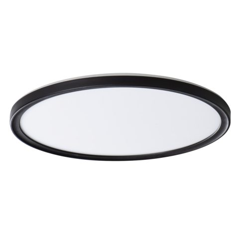 Miledo 22W, 2000 lm, 4000K, IP54, Ø420 mm, kerek, fekete, műanyag házas természetes fehér LED mennyezeti lámpatest, AZPO LED