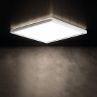 Miledo 22W, 2350 lm, 4000K, IP54, 420x420 mm, szögletes, fehér, műanyag házas természetes fehér LED mennyezeti lámpatest, AZPO LED