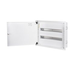   Kanlux Ideal TS 230/400 AC, 2x24P, IP30, fali süllyesztett, fehér, ITS KP-DB-I-MF-224 fém elosztódoboz - acél kapcsolószekrény, tartós megoldás