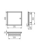 Kanlux Ideal TS 230/400 AC, 2x24P, IP30, fali süllyesztett, fehér, ITS KP-DB-I-MF-224 fém elosztódoboz - acél kapcsolószekrény, tartós megoldás