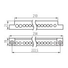 Kanlux Ideal TS 230V AC, 63A, 26 csatlakozó mező, 234x21x19 mm, műanyag KP-TB-63-26-BL(S) elosztóblokk - IP00, DIN sínre szerelhető, 2 év garancia