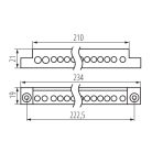 Kanlux Ideal TS 230V AC, 63A, 26 csatlakozó mező, 234x21x19 mm, műanyag, zöld KP-TB-63-26-G(S) elosztóblokk - IP00, 2 év garancia