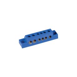   Kanlux Ideal TS 230V AC, 63A, 6 csatlakozó mező, 85x21x19 mm, műanyag, kék KP-TB-63-6-BL(S) elosztóblokk - IP00, 2 év garancia