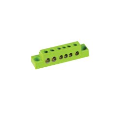   Kanlux Ideal TS 230V AC, 63A, 6 csatlakozó mező, 85x21x19 mm, műanyag, zöld KP-TB-63-6-G(S) elosztóblokk - IP00, 2 év garancia