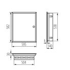 Kanlux Ideal TS 230/400V, 3x24P, 140x582x595 mm, IP30, fehér, acél fém kapcsolószekrény KP-DB-I-MF-324 - fali süllyesztett, DIN sínre szerelhető