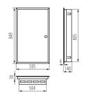 Kanlux Ideal TS 230/400V, 5x24P, 140x849x595 mm, IP30, fehér, acél fém kapcsolószekrény KP-DB-I-MF-524 - fali süllyesztett, DIN-sínre szerelhető