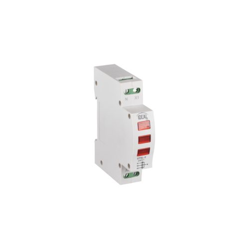 Kanlux Ideal TS 230V AC, 0.6W, 2.5A, 17.5x81x72 mm, fehér KLI-3R hálózati feszültség jelző - TH35 sínre szerelhető, piros LED, 5 év garancia
