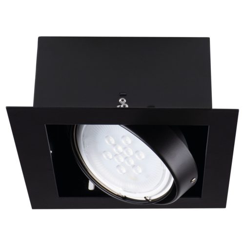 Kanlux GU10, fekete, alumínium házas, 150x195 mm mennyezeti lámpatest, MATEO ES