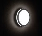 Kanlux 18W, 1400 lm, 4000K, IP54, 220x220 mm, szögletes, grafit, műanyag házas természetes fehér, mozgásérzékelős LED mennyezeti lámpatest, BENO LED