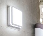 Kanlux 18W, 1400 lm, 4000K, IP54, 220x220 mm, szögletes, grafit, műanyag házas természetes fehér, mozgásérzékelős LED mennyezeti lámpatest, BENO LED