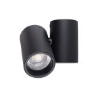 Kanlux GU10, Ø55 mm, fekete, alumínium házas mennyezeti spot lámpatest, BLURRO - 360°-os világítási szöggel