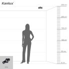 Kanlux 60 fokban állítható mennyezeti spot lámpatest 2XGU10 foglalattal, henger alakú, fekerete, alumínium, BLURRO