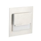 Kanlux 0,8W, 14 lm, 12V, 4000K, 75x75 mm természetes fehér süllyeszthető szögletes rozsdamentes acél lépcsővilágító - 50 000 h élettartam