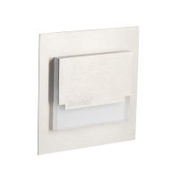   Kanlux 0,8W, 14 lm, 12V, 75x75 mm, süllyeszthető szögletes rozsdamentes acél lépcsővilágító - 50 000 h élettartam