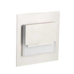   Kanlux 0,8W, 14 lm, 12V, 4000K, 75x75 mm természetes fehér süllyeszthető szögletes rozsdamentes acél lépcsővilágító - 50 000 h élettartam