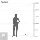 Kanlux 0,7W, 35 lm, 12V, 4000K, 75x75 mm természetes fehér süllyeszthető szögletes műanyag lépcsővilágító - 50 000 h élettartam