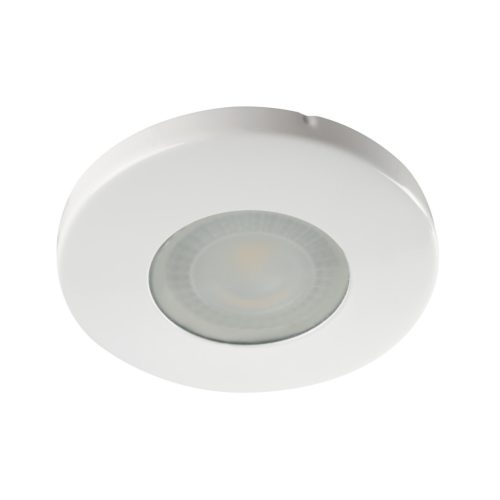 Kanlux Gx5,3, 12V, IP44/20, Ø85 mm, fehér, acél házas, kerek, 15°-ban állítható mennyezeti spot lámpatest, MARIN