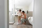 Kanlux Gx5,3, 12V, IP44/20, Ø85 mm, fehér, acél házas, kerek, 15°-ban állítható mennyezeti spot lámpatest, MARIN
