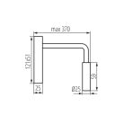 Kanlux 3,3W, 145 lm, 3000K, IP20, fekete színű, alumínium házas, 51x370 mm meleg fehér fali olvasó lámpa - kapcsolóval, rugalmas karral, TONIL II LED