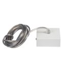 Kanlux, fehér, 81 mm, 2,5 m DALI függesztő kábel, fém-műanyag házas, ALIN CORD SQ DA 1F-W – ALIN LED profilhoz
