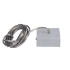 Kanlux, ezüst, 81 mm, 2,5 m DALI függesztő kábel, fém-műanyag házas, ALIN CORD SQ DA 1F-SR – ALIN LED profilhoz