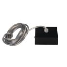 Kanlux, fekete, 81 mm, 2,5 m függesztő kábel, fém-műanyag házas, ALIN CORD SQ 1F-B – ALIN LED profilhoz