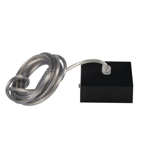 Kanlux, fekete, 81 mm, 2,5 m függesztő kábel, fém-műanyag házas, ALIN CORD SQ 1F-B – ALIN LED profilhoz