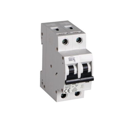 Kanlux Ideal TS 230/400V AC TH35 2P 2A C moduláris kismegszakító - 2 pólusú C karakterisztikájú 6 kA megszakítóképességű DIN sínre szerelhető 2 év garancia