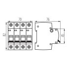 Kanlux Ideal TS 400V AC TH35 4P 2A C moduláris kismegszakító - 4 pólusú C karakterisztikájú 6 kA megszakítóképességű DIN sínre szerelhető 2 év garancia