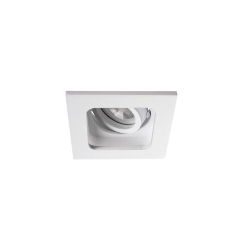 Kanlux 20/25°-os szögben állítható, 100x100 mm, GU10, IP20, fehér színű, alumínium házas, szögletes spot lámpa keret, REUL