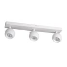 Kanlux 3xGU10, IP20, Ø90mm, fehér/ezüst, alumínium házas fali-mennyezeti lámpatest, GALOBA