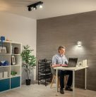 Kanlux 3xGU10, IP20, Ø90mm, fehér/ezüst, alumínium házas fali-mennyezeti lámpatest, GALOBA