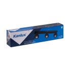 Kanlux 3xGU10, IP20, Ø90mm, fekete/ezüst, alumínium házas fali-mennyezeti lámpatest, GALOBA