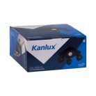 Kanlux 4xGU10, IP20, Ø90mm, fekete, alumínium házas fali-mennyezeti lámpatest, GALOBA