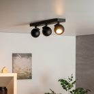 Kanlux 2xGU10, IP20, Ø90mm, fekete, alumínium házas fali-mennyezeti lámpatest, GALOBA