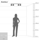 Kanlux 4xGU10, IP20, Ø90mm, fehér/ezüst, alumínium házas fali-mennyezeti lámpatest, GALOBA