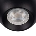 Kanlux 4xGU10, IP20, Ø90mm, fekete/ezüst, alumínium házas fali-mennyezeti lámpatest, GALOBA