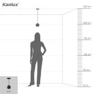 Kanlux mennyezeti függő lámpa, GU10 foglalattal, Ø90 mm, fekete, alumínium, GALOBA C