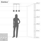 Kanlux mennyezeti függő lámpa, 3XGU10 foglalattal, Ø90 mm, fehér, alumínium, GALOBA C