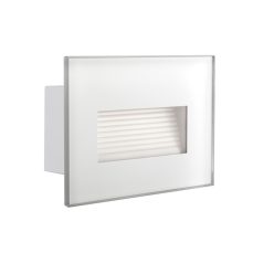   Kanlux 3W, 130 lm, 3000K, IP 44, fehér, alumínium házas meleg fehér süllyeszthető LED homlokzat -és lépcsővilágító, GLASI LED - 30 000 h élettartam