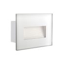 Kanlux 3W, 140 lm, 4000K, IP 44, fehér, alumínium házas természetes fehér süllyeszthető LED homlokzat -és lépcsővilágító, GLASI LED - 30 000 h élettartam