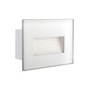   Kanlux 3W, 140 lm, 4000K, IP 44, fehér, alumínium házas természetes fehér süllyeszthető LED homlokzat -és lépcsővilágító, GLASI LED - 30 000 h élettartam