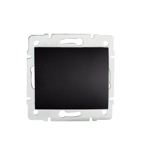 Kanlux 10A, 250V, 71x71 mm, IP20, matt fekete, fali süllyesztett alternatív kapcsoló, Logi – egy modulos kapcsoló