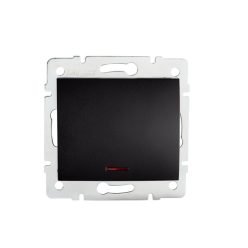   Kanlux 10A/250V AC, matt fekete, IP20, LED lépcsőházi kapcsoló, LOGI – egy lámpa/csoport vezérléséhez két helyről