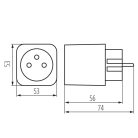 Kanlux 16A/220-240V AC, fehér, IP20, SMART dugalj adapter – hagyományos készülékek okosítására