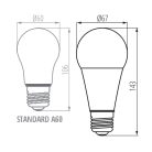 Kanlux IQ-LED 19W, 2452 lm, 6500K, E27, A67, hideg fehér LED fényforrás - magas fényáramú LED fényforrás