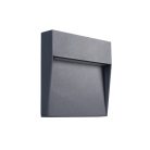 Kanlux 4W, 100 lm, 4000K, IP54, 105x105 mm, antracit színű, alumínium házas, természetes fehér oldalfali LED lámpatest, DULI LED - mozgásérzékelővel
