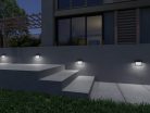 Kanlux 4W, 100 lm, 4000K, IP54, 105x105 mm, antracit színű, alumínium házas, természetes fehér oldalfali LED lámpatest, DULI LED - mozgásérzékelővel