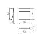 Kanlux 4W, 100 lm, 4000K, IP54, 105x105 mm, antracit színű, alumínium házas, természetes fehér oldalfali LED lámpatest, DULI LED - mozgásérzékelővel